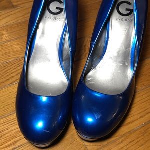 Guess leather platform heels